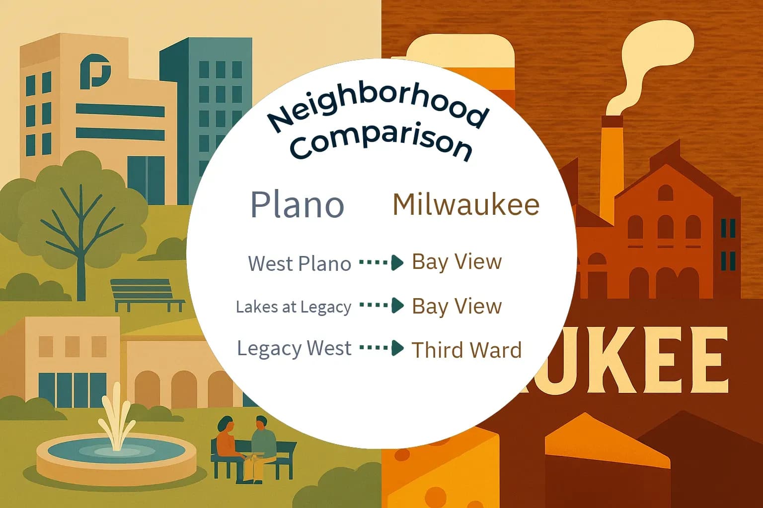 Plano vs Milwaukee Neighborhood Comparison