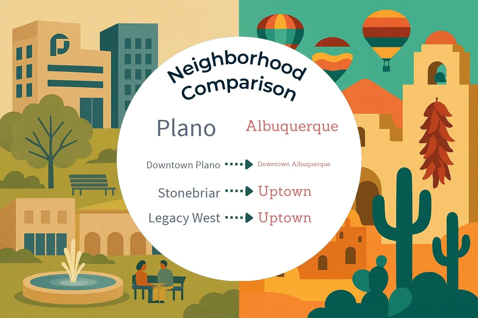 Plano vs Albuquerque Neighborhood Comparison