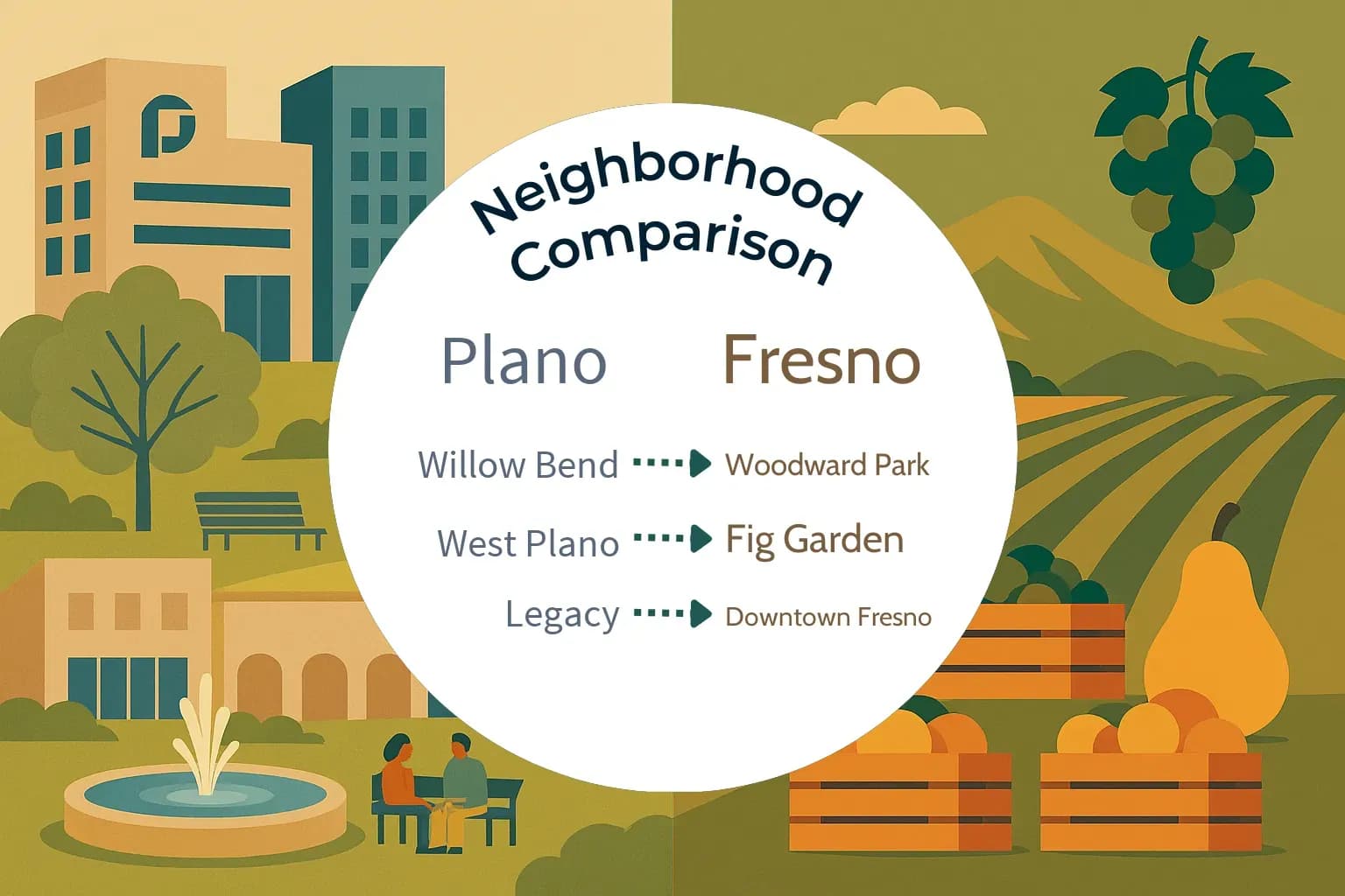 Plano vs Fresno Neighborhood Comparison