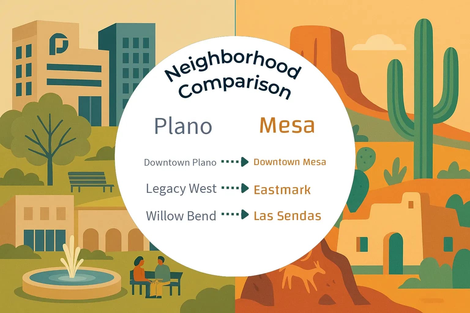 Plano vs Mesa Neighborhood Comparison
