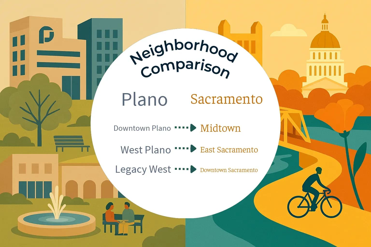Plano vs Sacramento Neighborhood Comparison