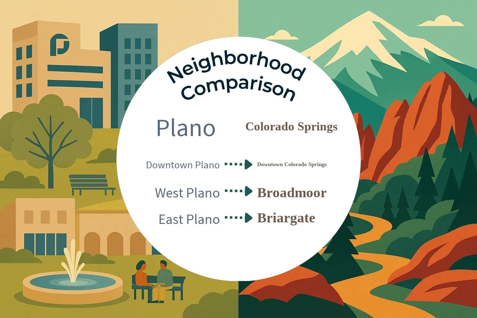 Plano vs Colorado Springs Neighborhood Comparison