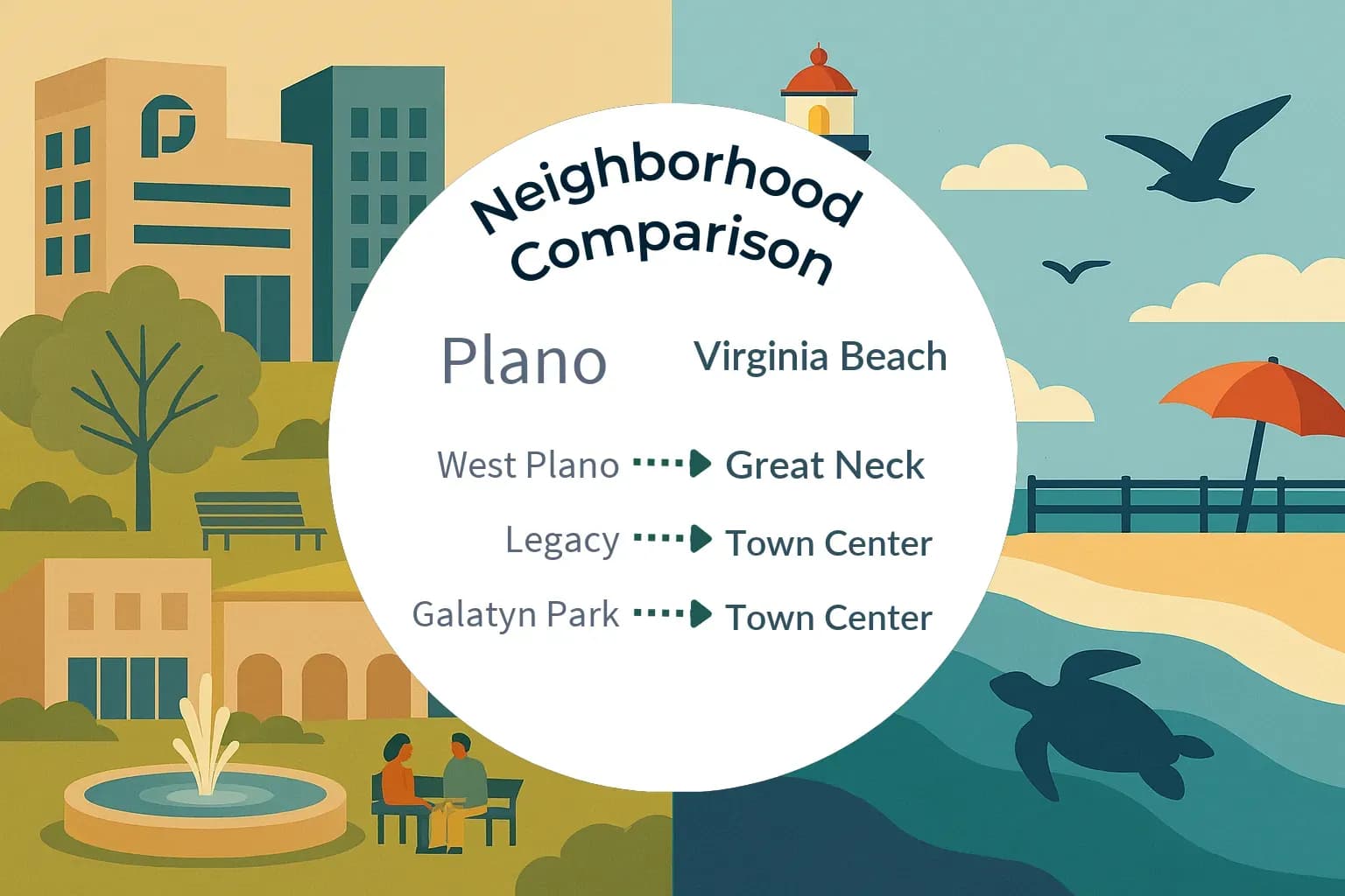 Plano vs Virginia Beach Neighborhood Comparison