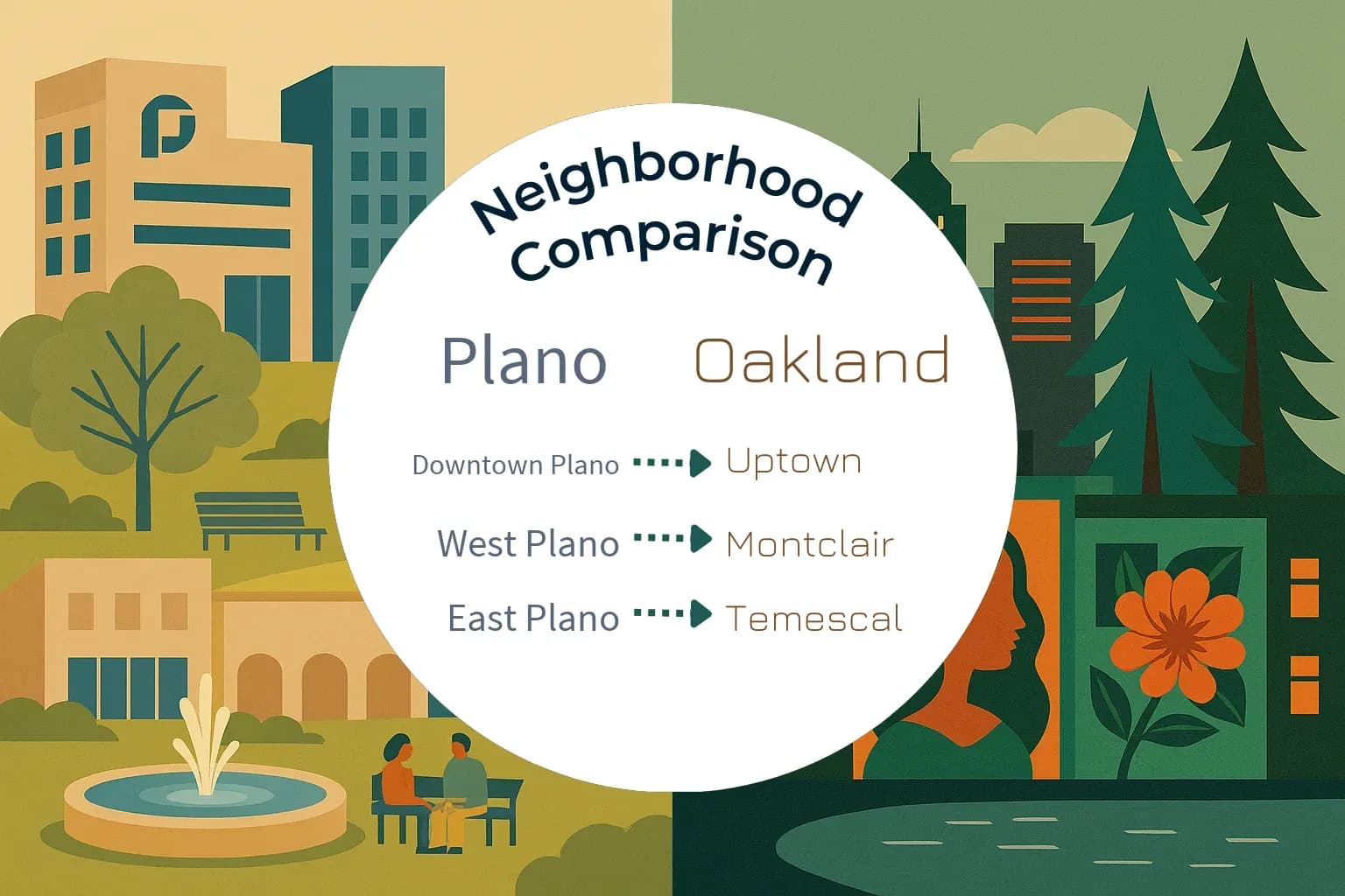 Plano vs Oakland Neighborhood Comparison