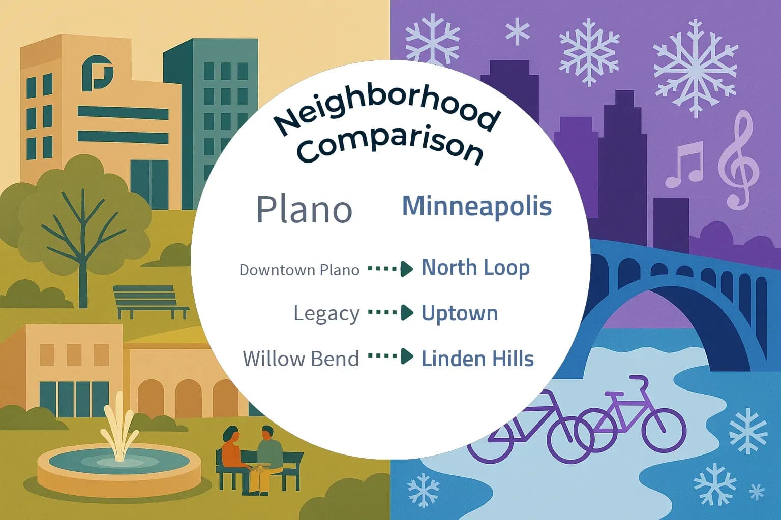 Plano vs Minneapolis Neighborhood Comparison