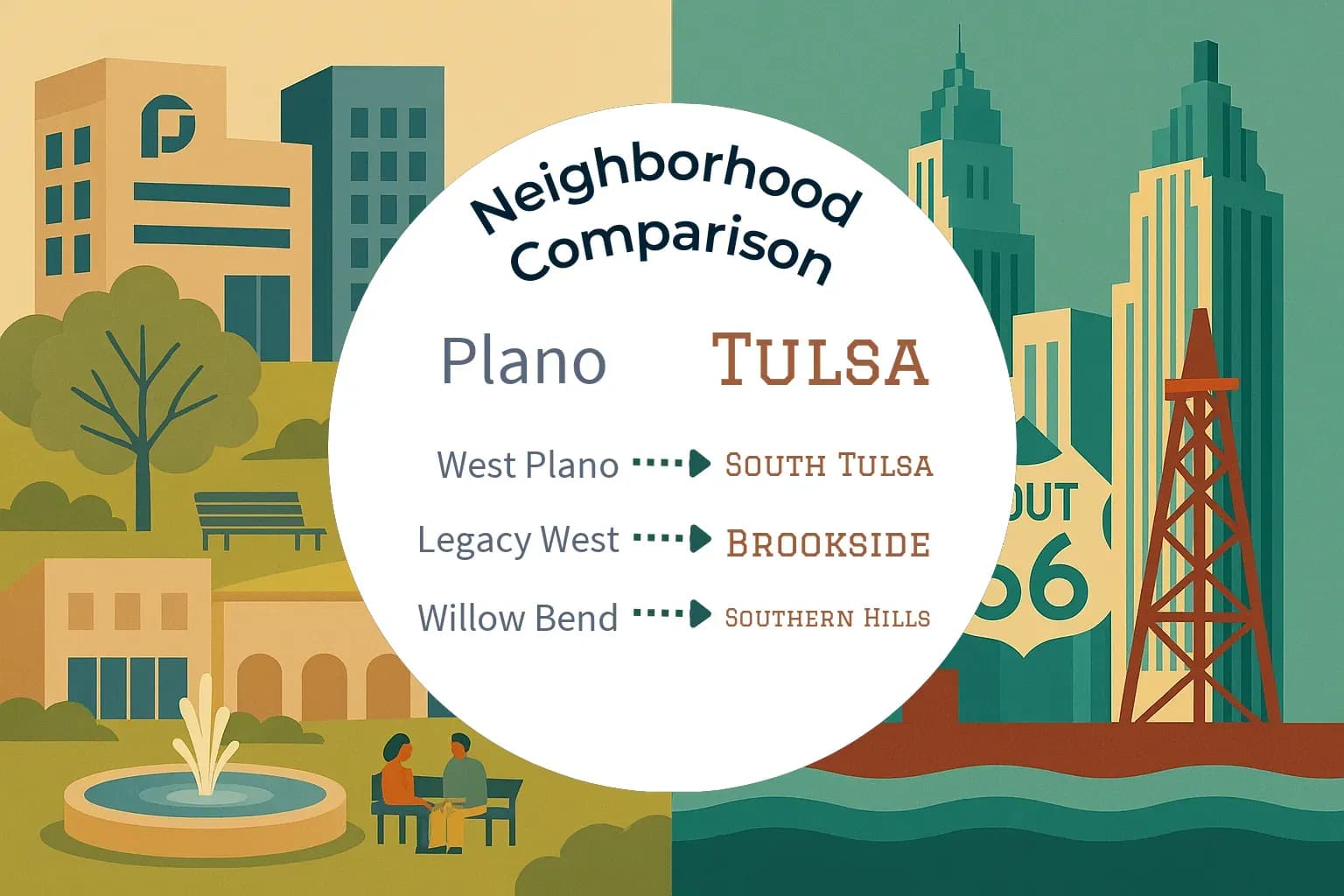 Plano vs Tulsa Neighborhood Comparison