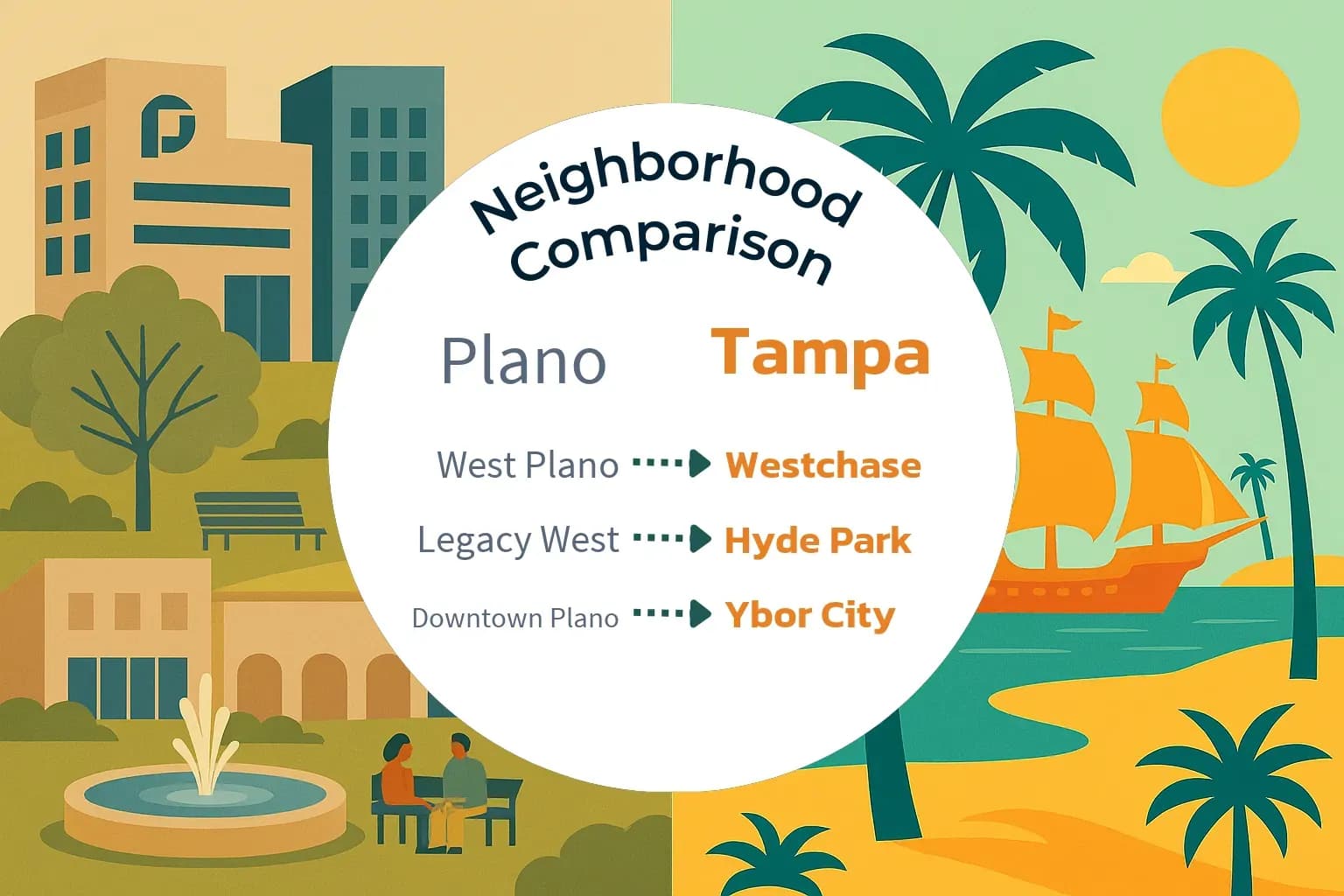 Plano vs Tampa Neighborhood Comparison