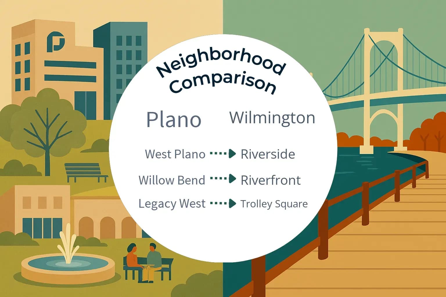 Plano vs Wilmington Neighborhood Comparison