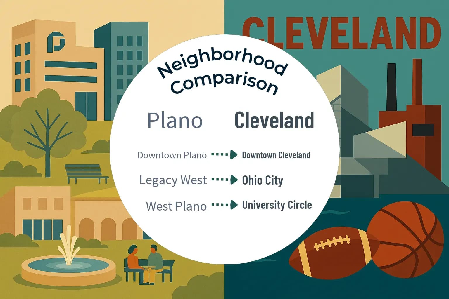 Plano vs Cleveland Neighborhood Comparison