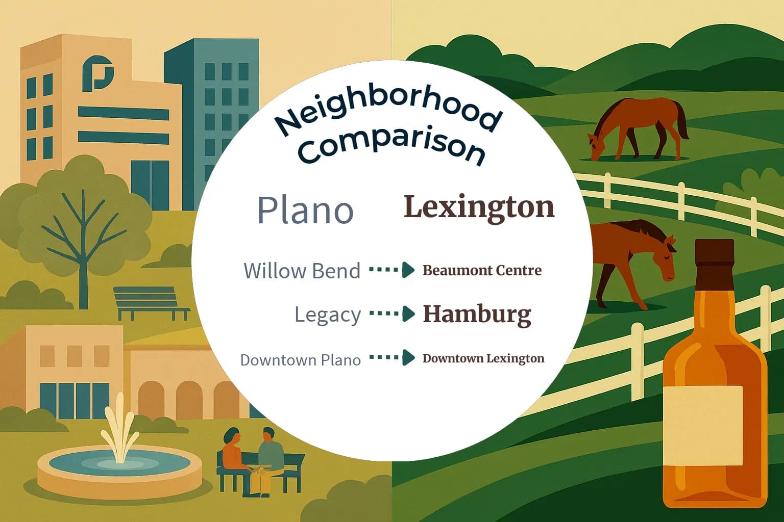 Plano vs Lexington Neighborhood Comparison