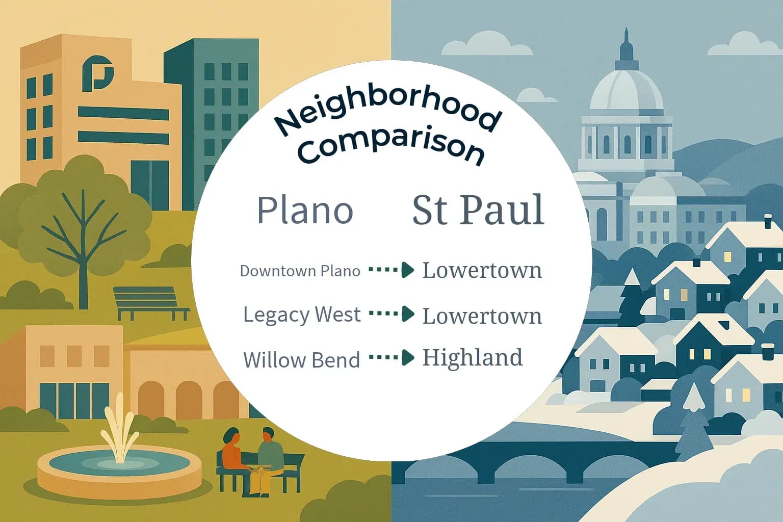 Plano vs St. Paul Neighborhood Comparison