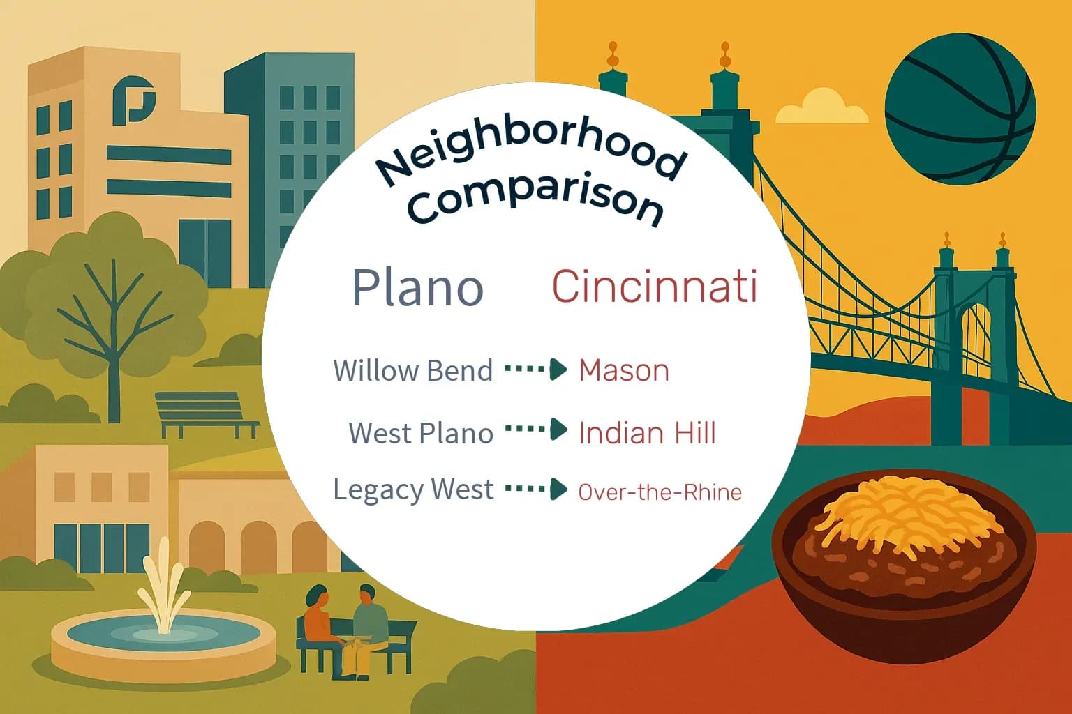 Plano vs Cincinnati Neighborhood Comparison
