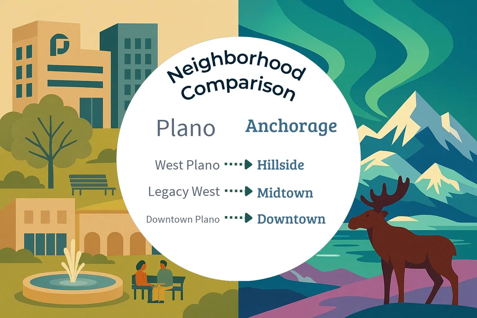 Plano vs Anchorage Neighborhood Comparison