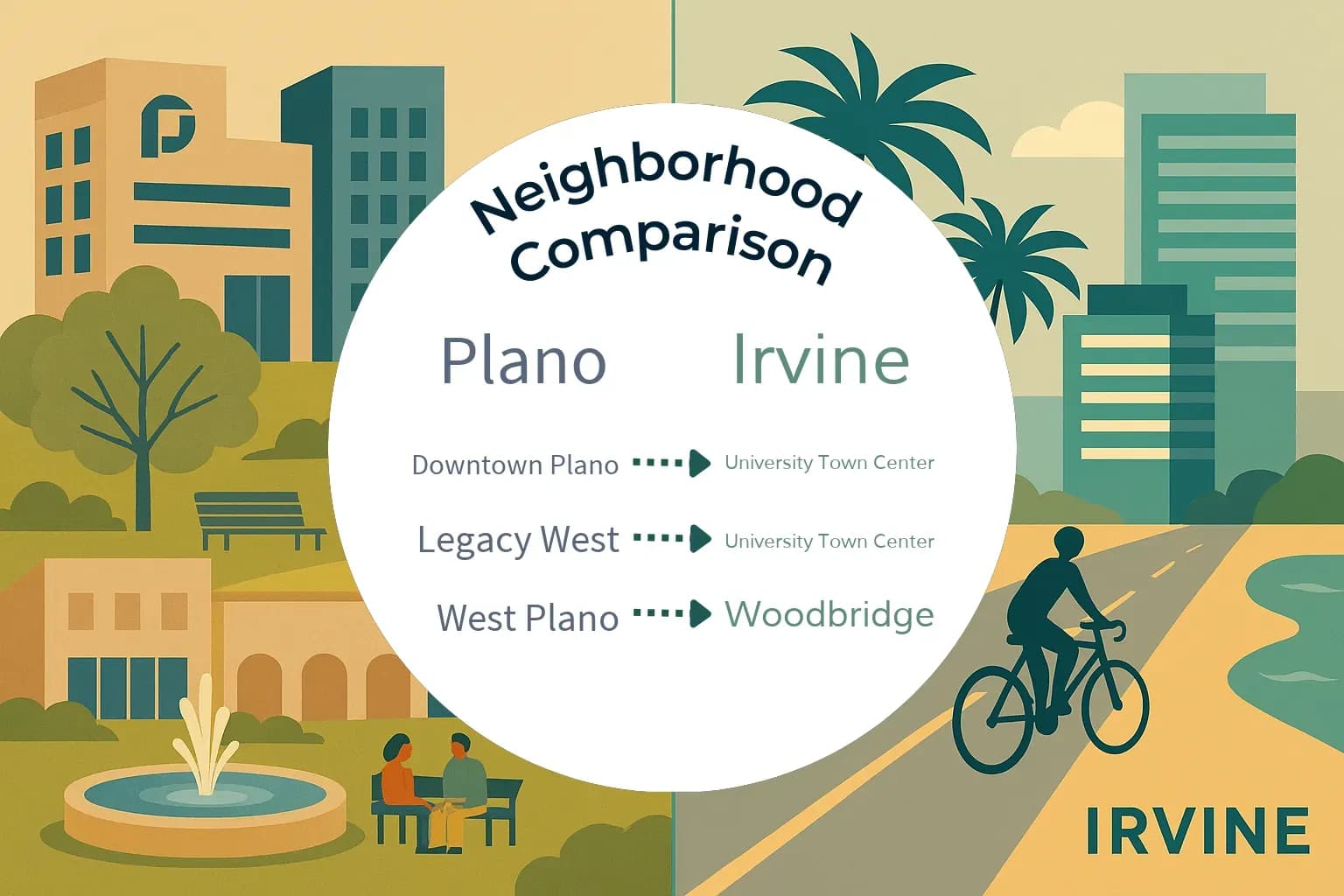 Plano vs Irvine Neighborhood Comparison