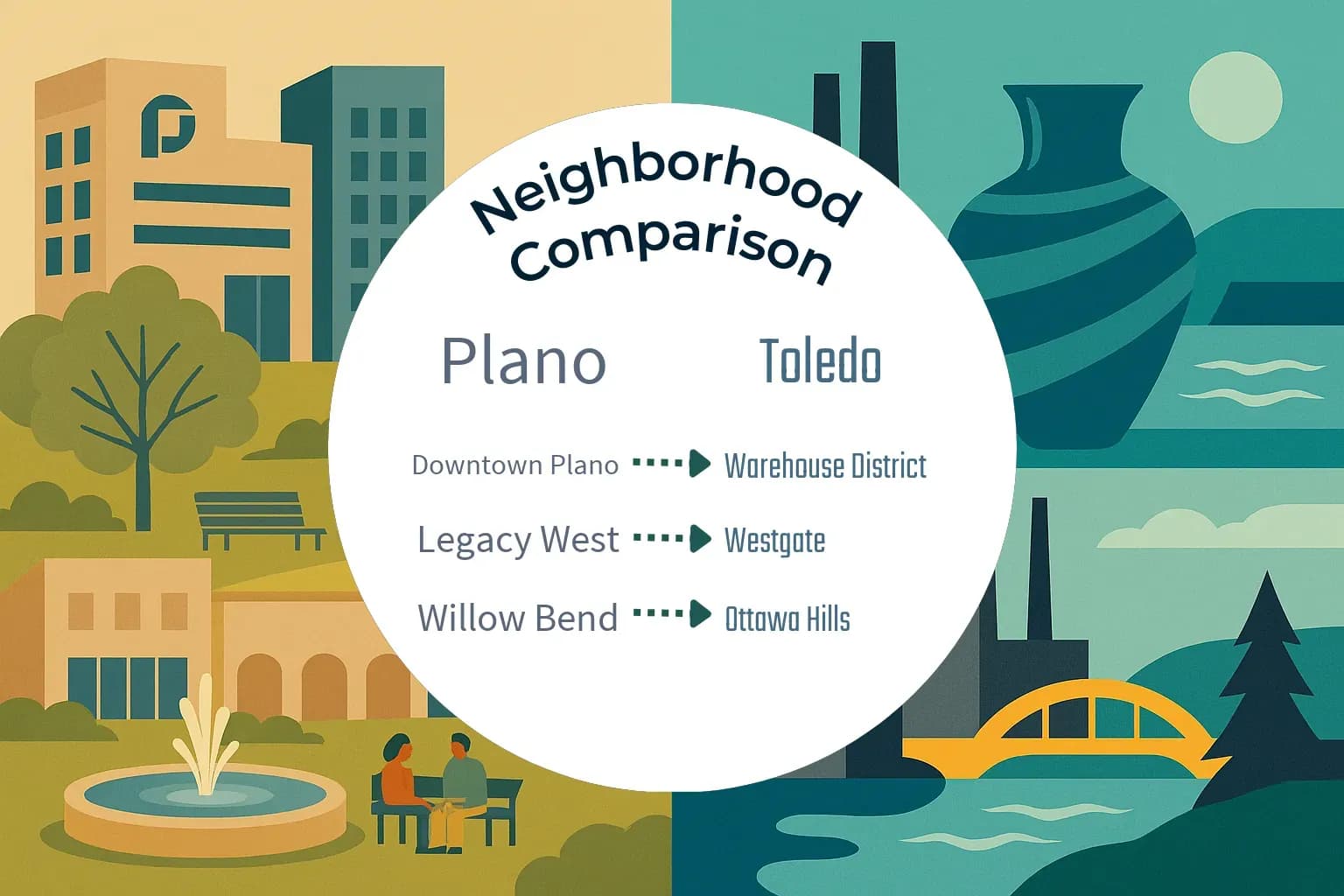Plano vs Toledo Neighborhood Comparison