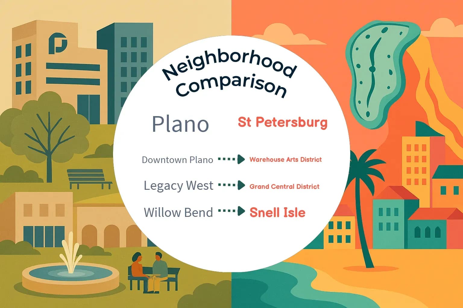 Plano vs St. Petersburg Neighborhood Comparison