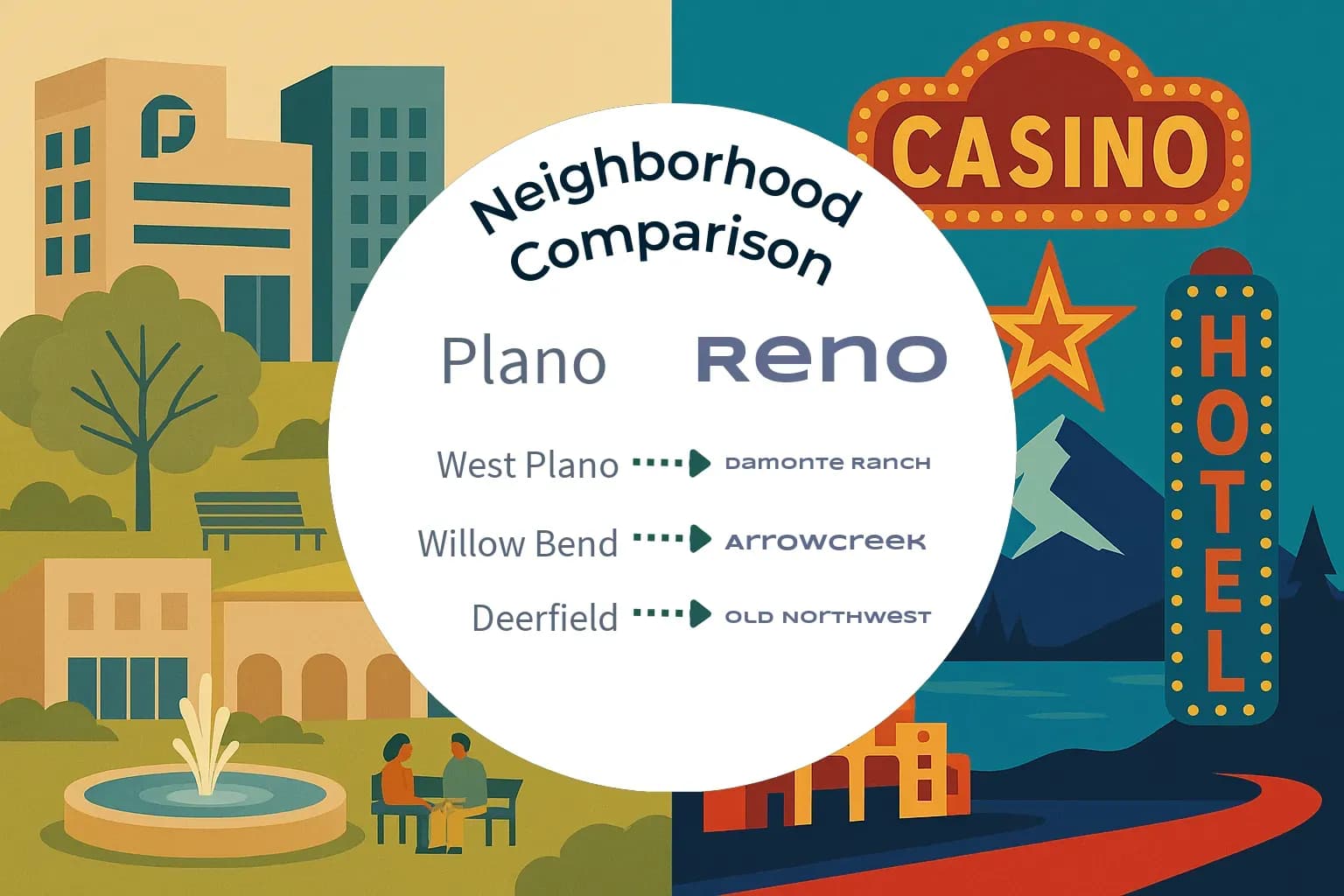 Plano vs Reno Neighborhood Comparison