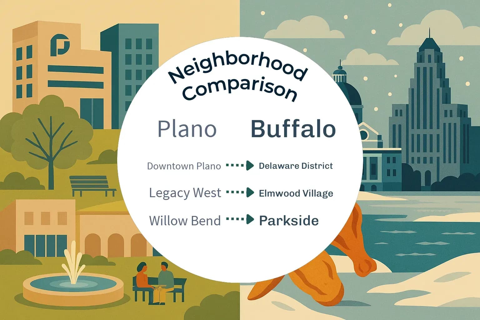 Plano vs Buffalo Neighborhood Comparison