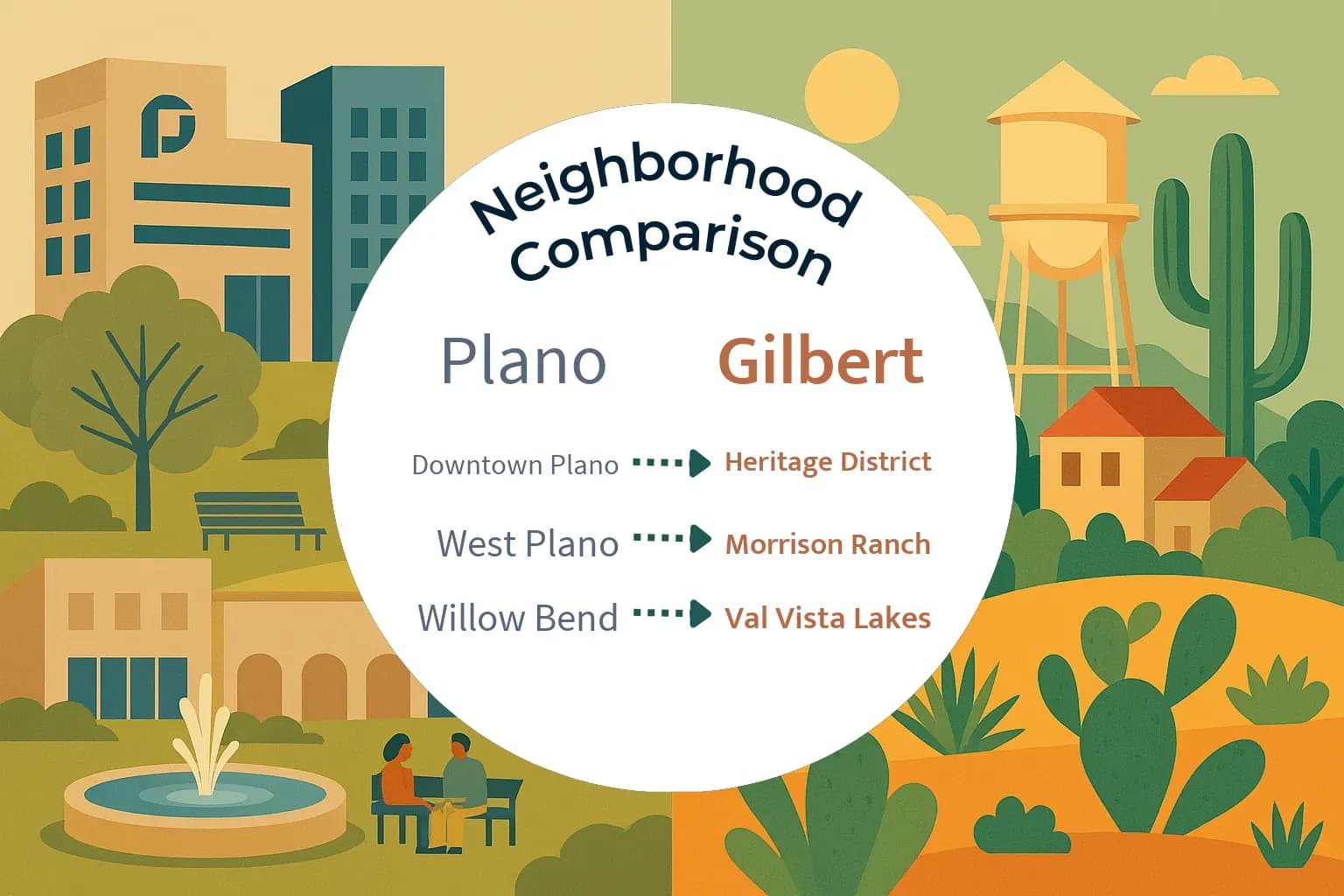 Plano vs Gilbert Neighborhood Comparison