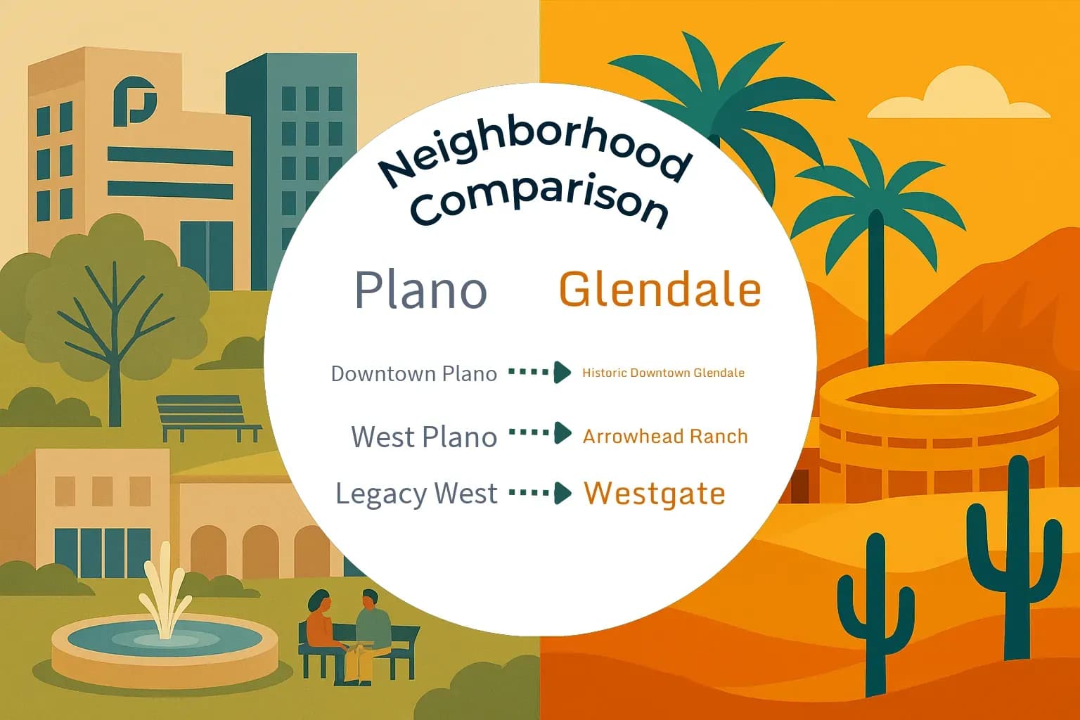 Plano vs Glendale Neighborhood Comparison
