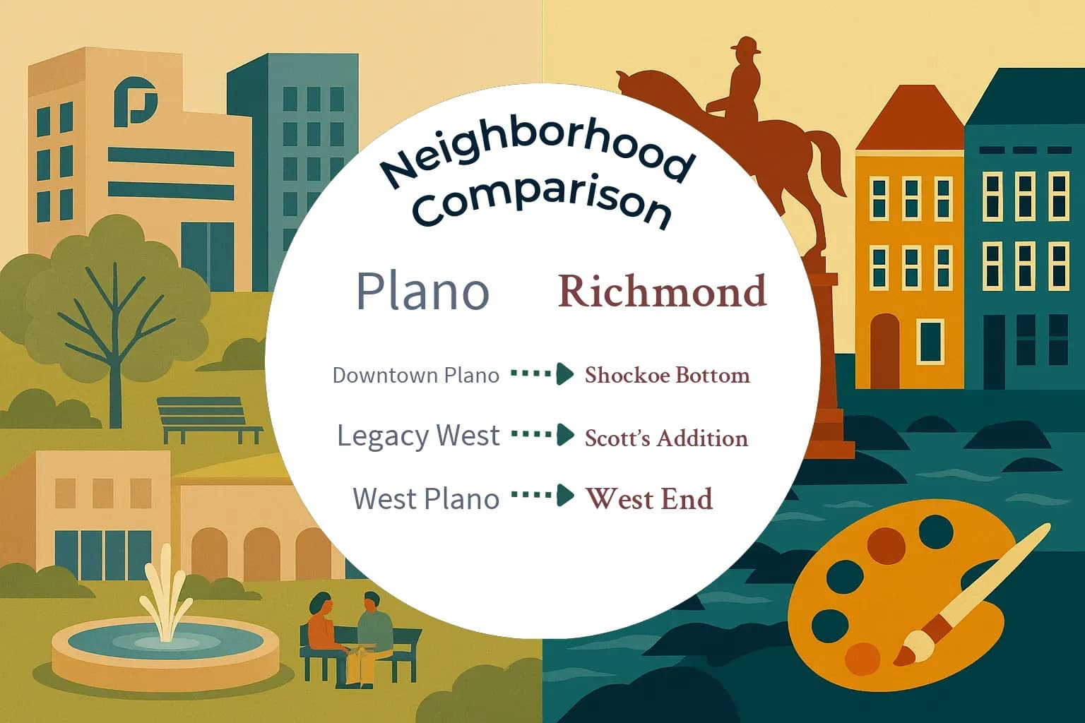 Plano vs Richmond Neighborhood Comparison