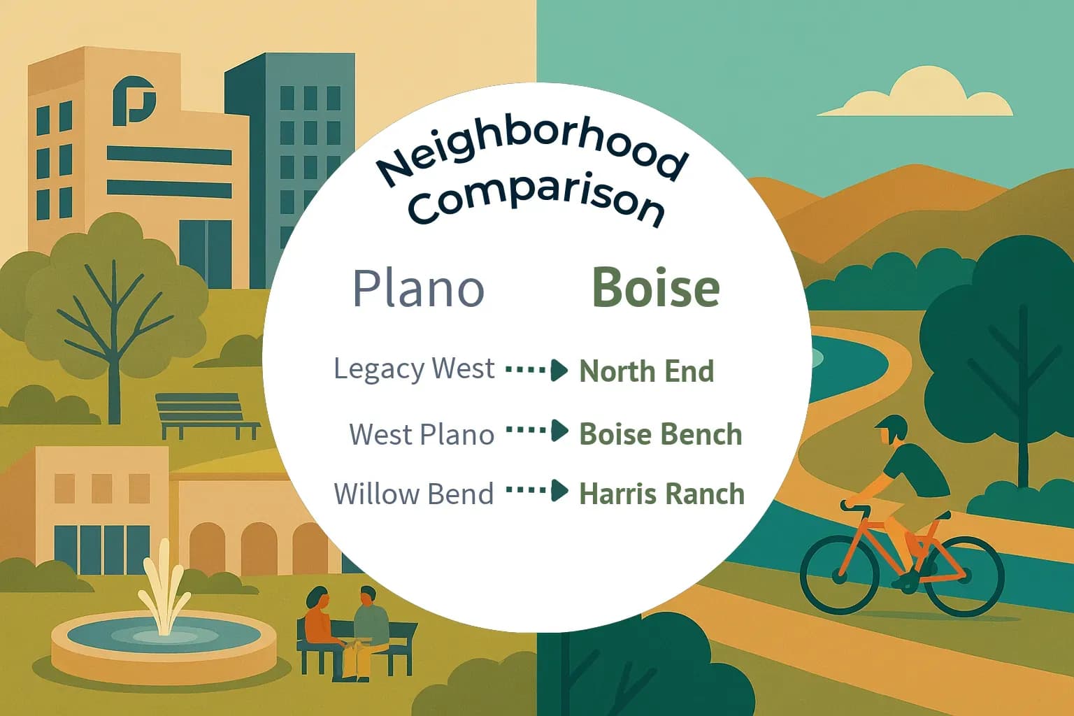 Plano vs Boise Neighborhood Comparison