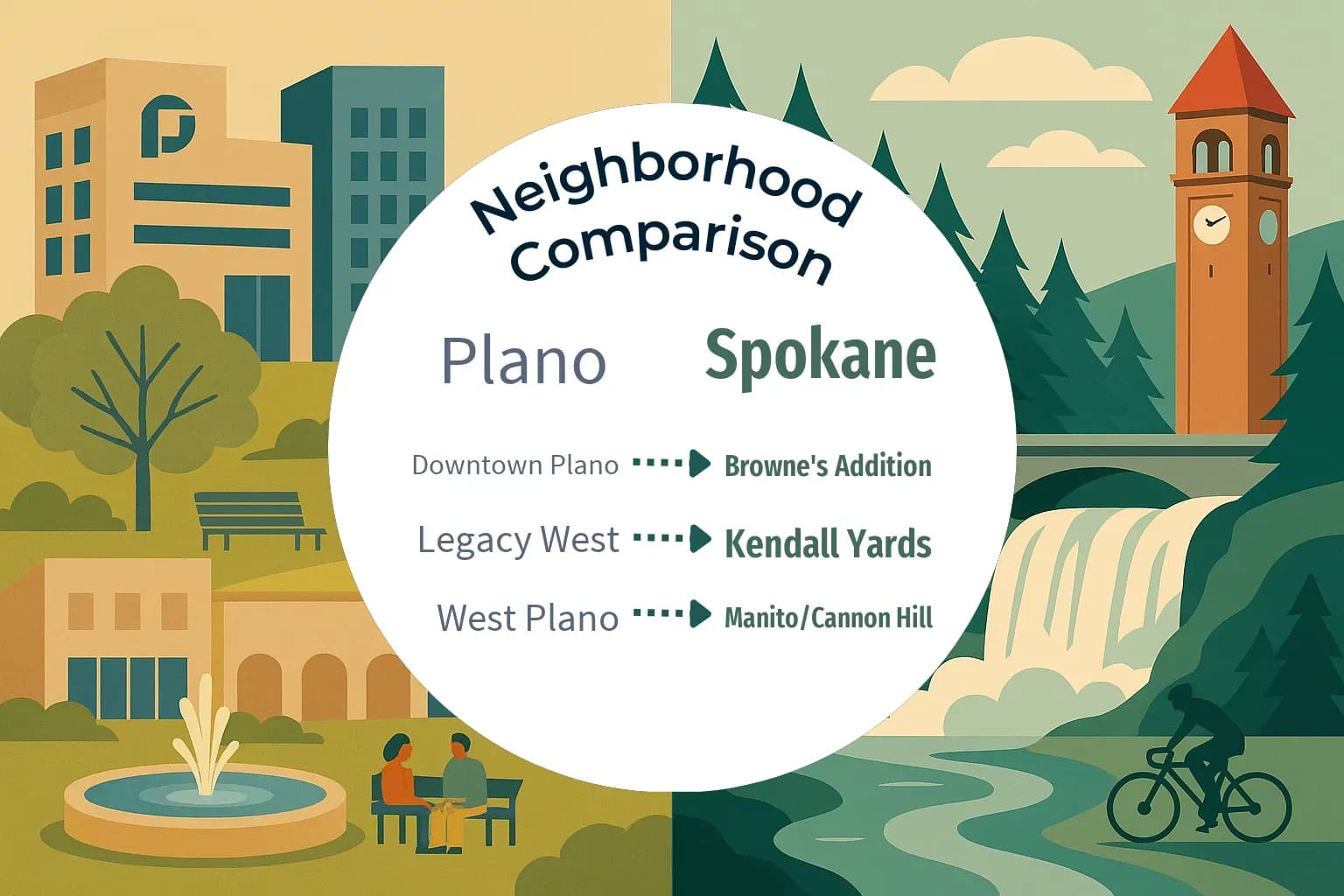 Plano vs Spokane Neighborhood Comparison