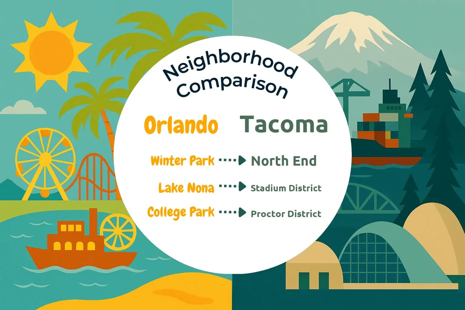 Orlando vs Tacoma Neighborhood Comparison