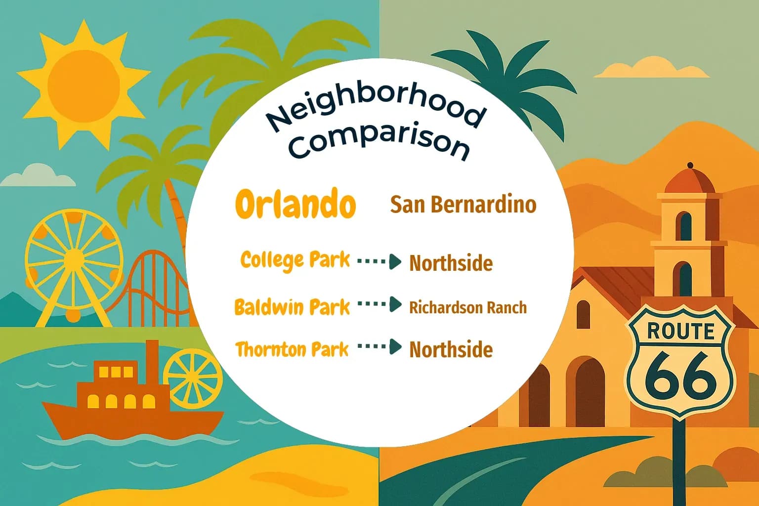 Orlando vs San Bernardino Neighborhood Comparison