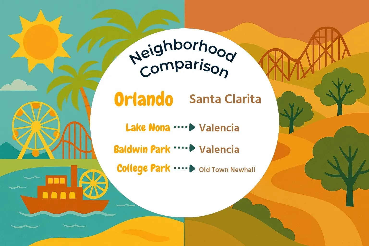 Orlando vs Santa Clarita Neighborhood Comparison