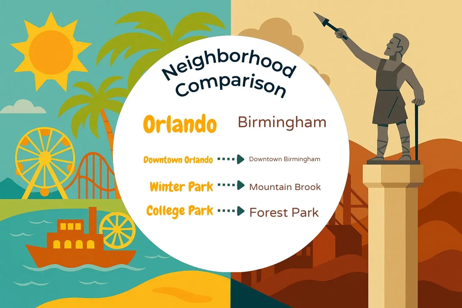 Orlando vs Birmingham Neighborhood Comparison