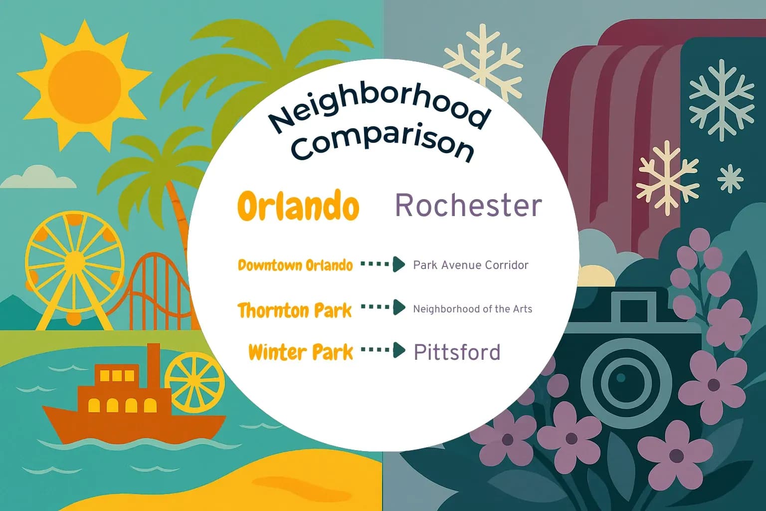 Orlando vs Rochester Neighborhood Comparison