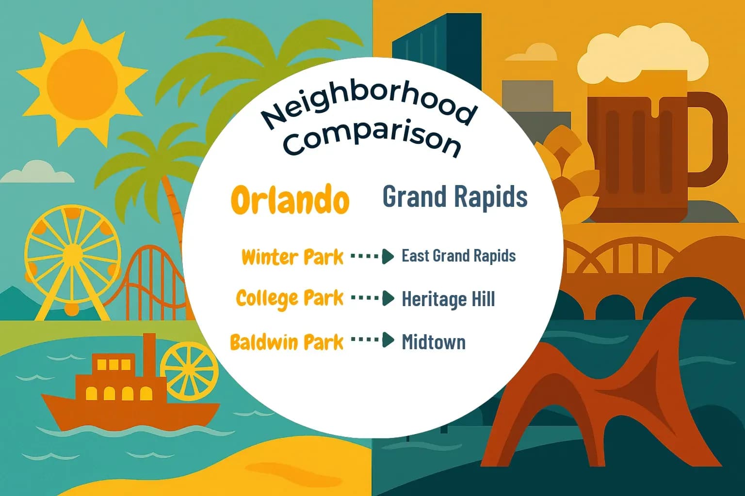 Orlando vs Grand Rapids Neighborhood Comparison