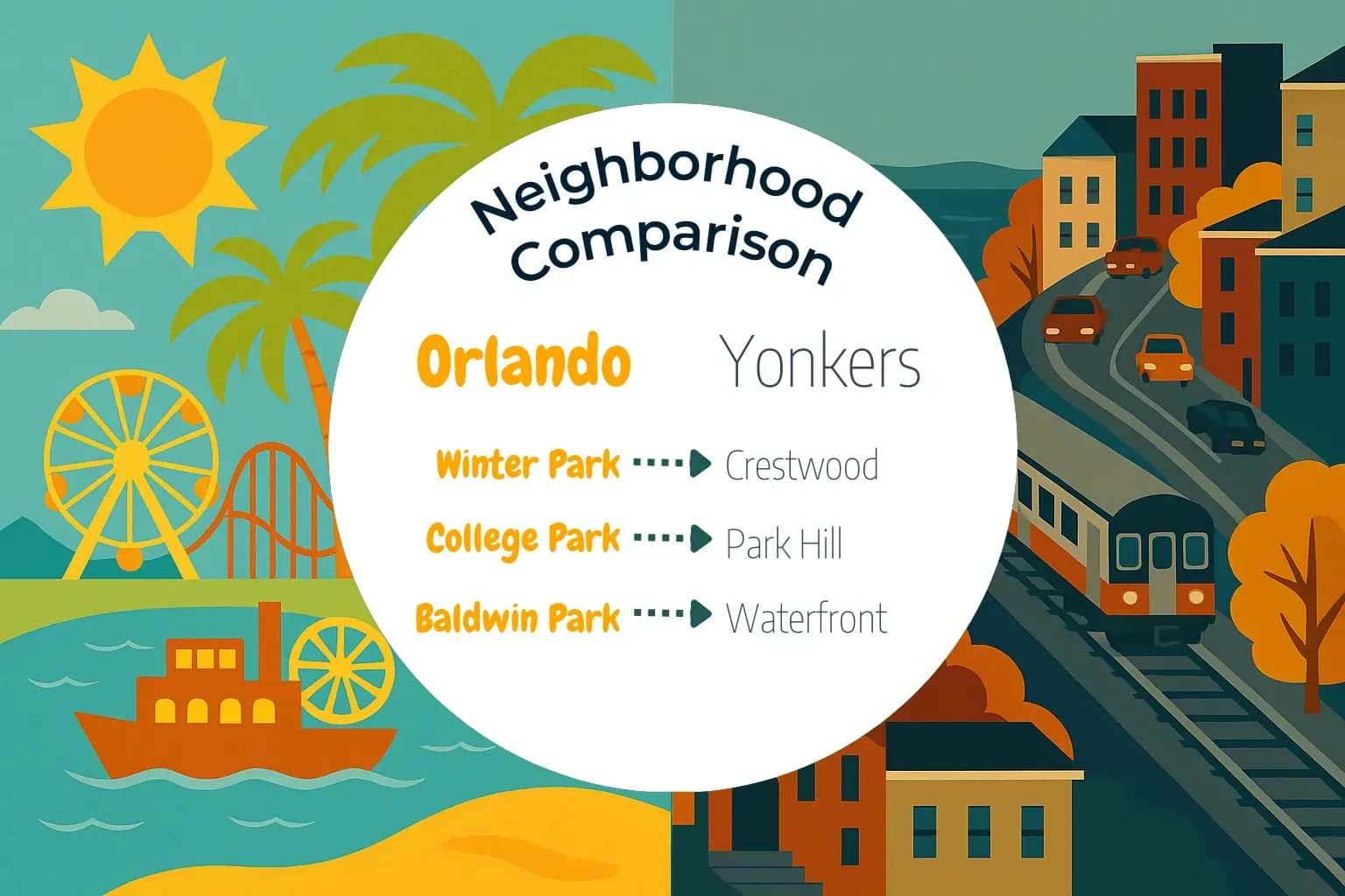 Orlando vs Yonkers Neighborhood Comparison