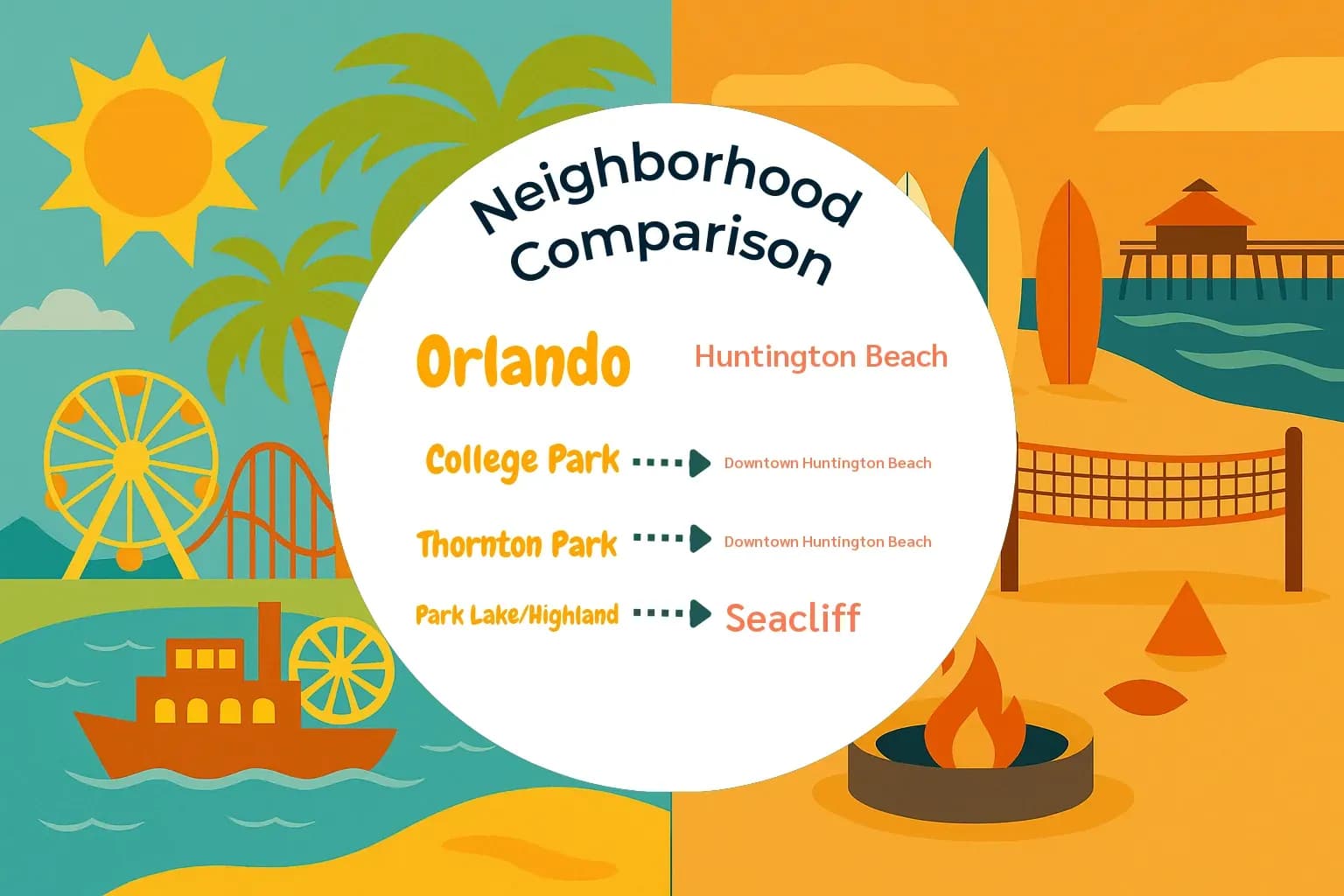 Orlando vs Huntington Beach Neighborhood Comparison