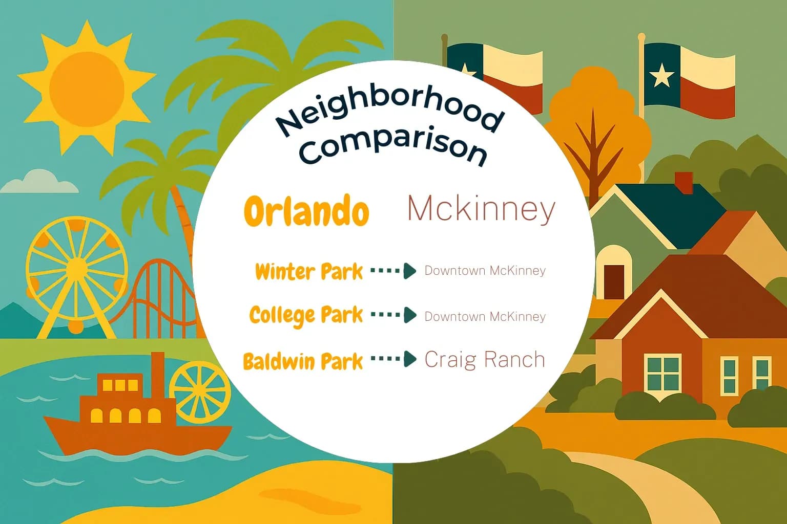 Orlando vs Mckinney Neighborhood Comparison