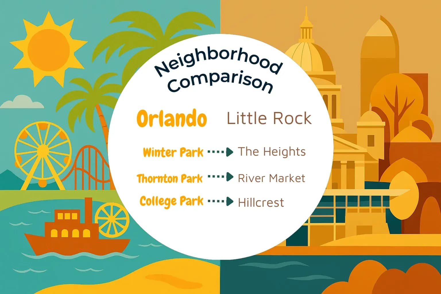 Orlando vs Little Rock Neighborhood Comparison