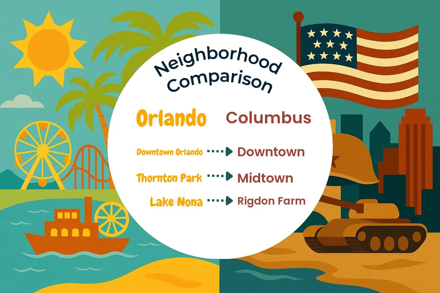 Orlando vs Columbus Neighborhood Comparison