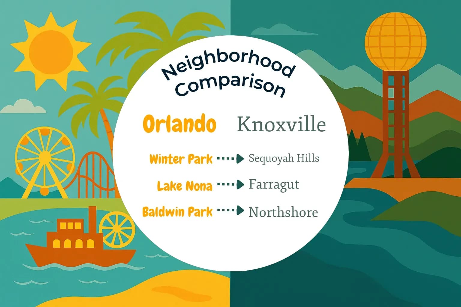 Orlando vs Knoxville Neighborhood Comparison