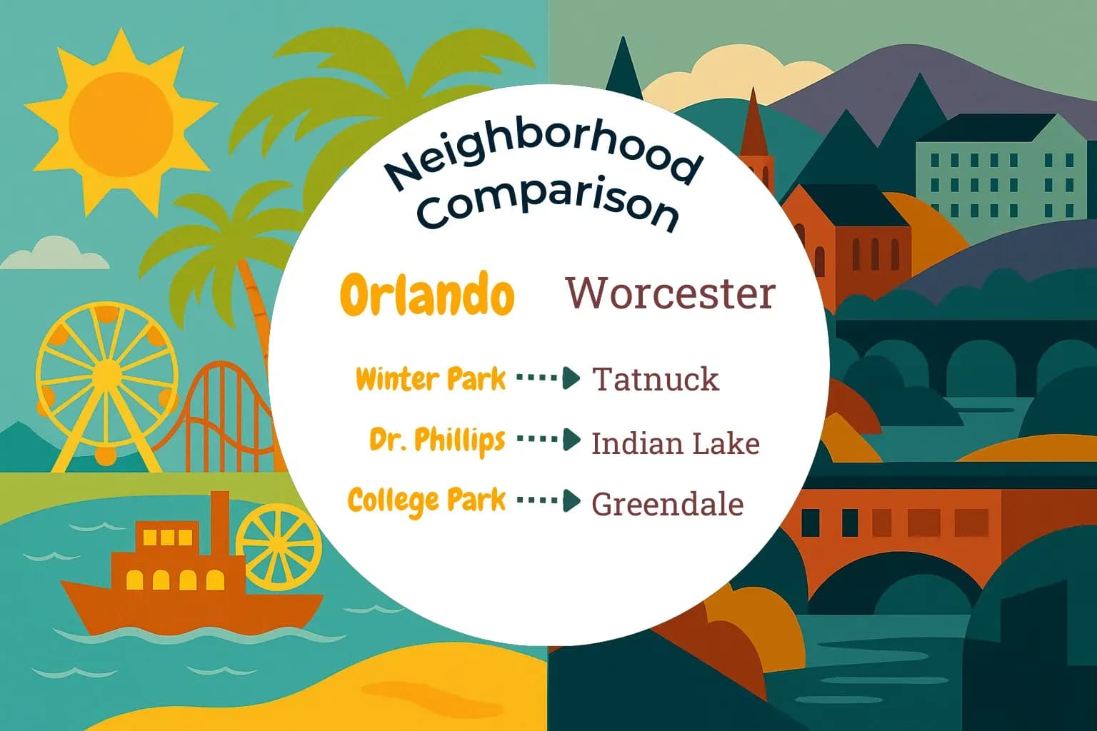 Orlando vs Worcester Neighborhood Comparison