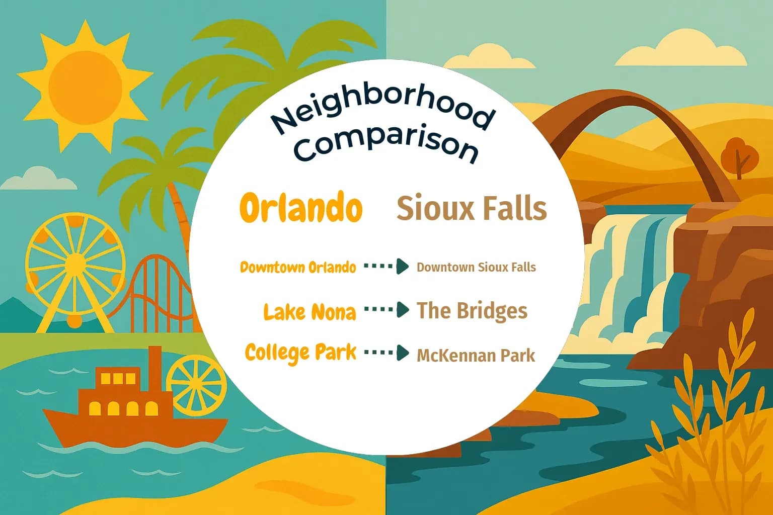 Orlando vs Sioux Falls Neighborhood Comparison