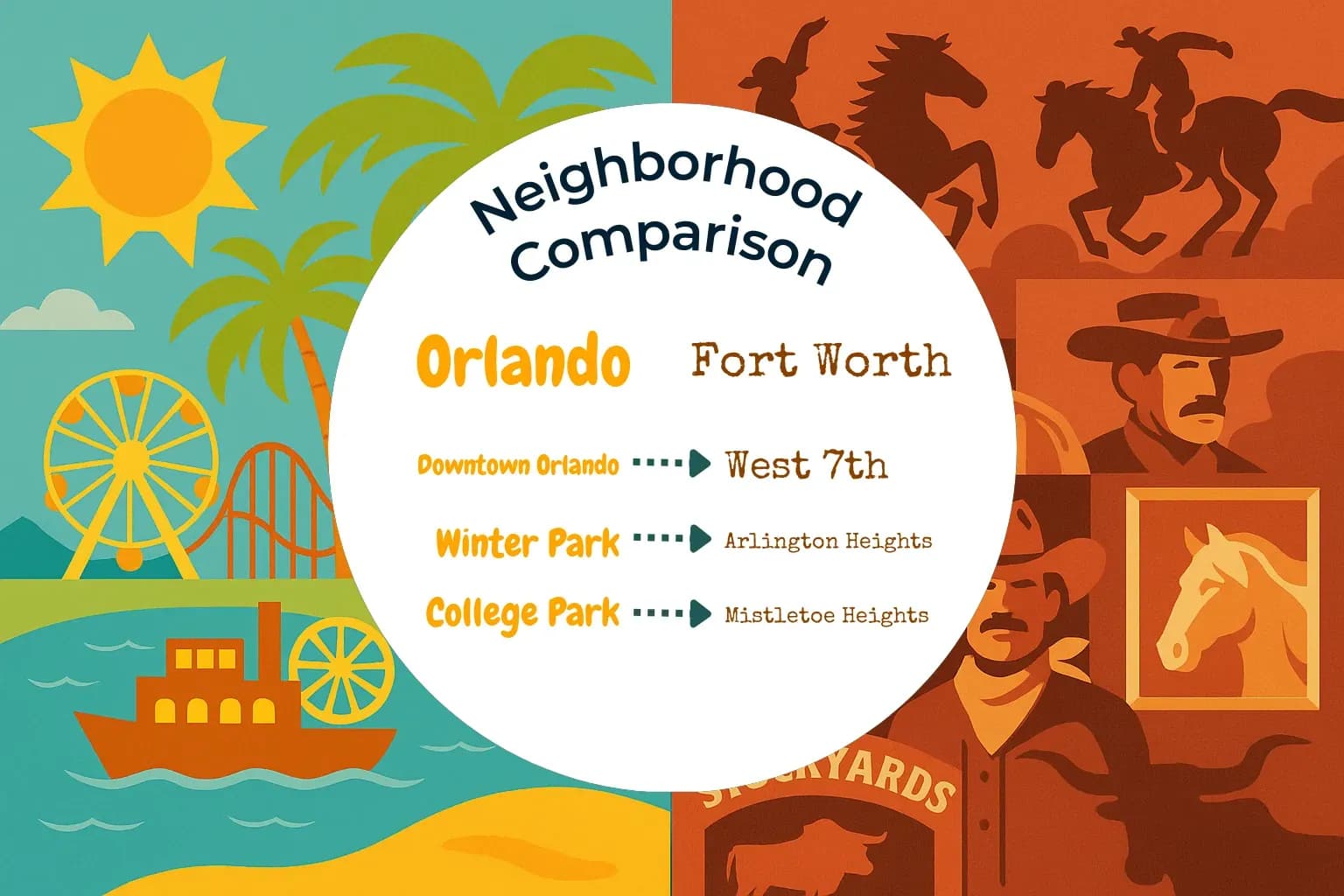 Orlando vs Fort Worth Neighborhood Comparison