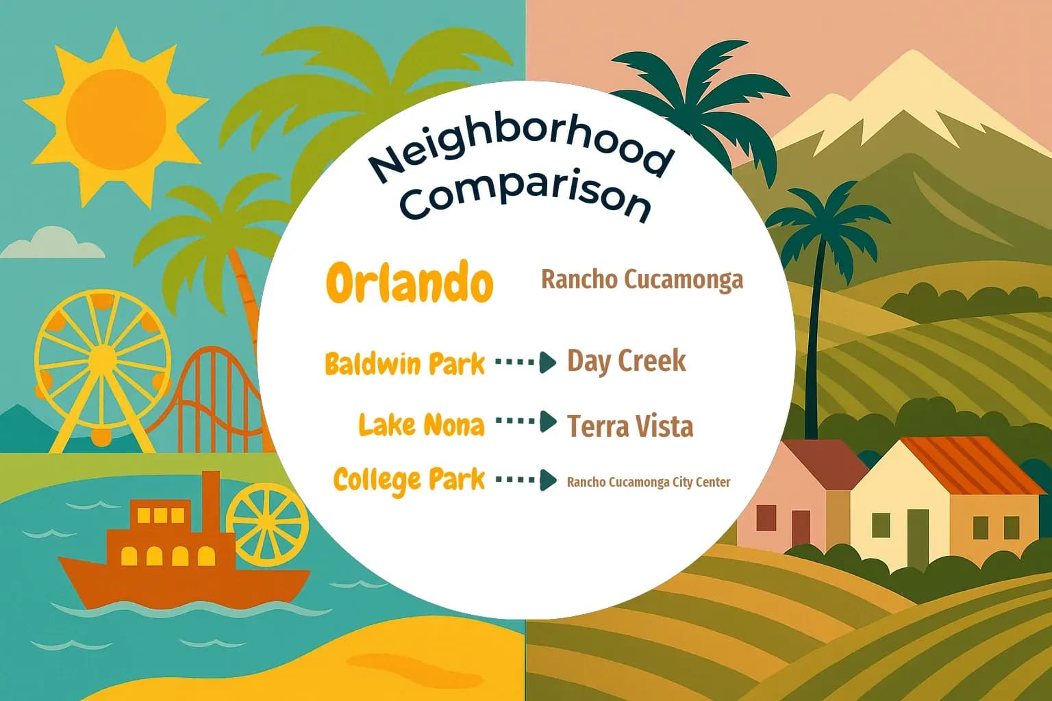 Orlando vs Rancho Cucamonga Neighborhood Comparison