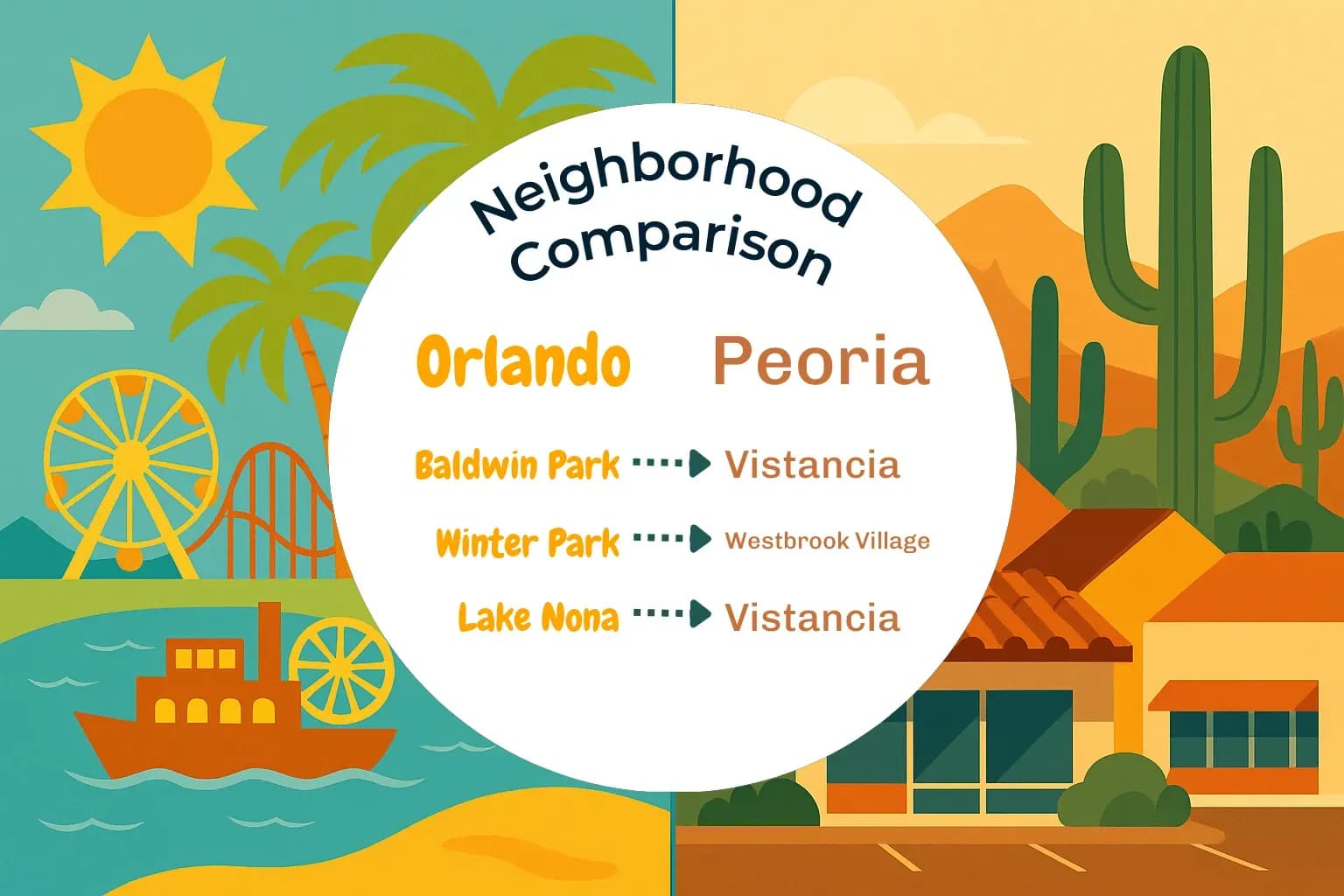 Orlando vs Peoria Neighborhood Comparison