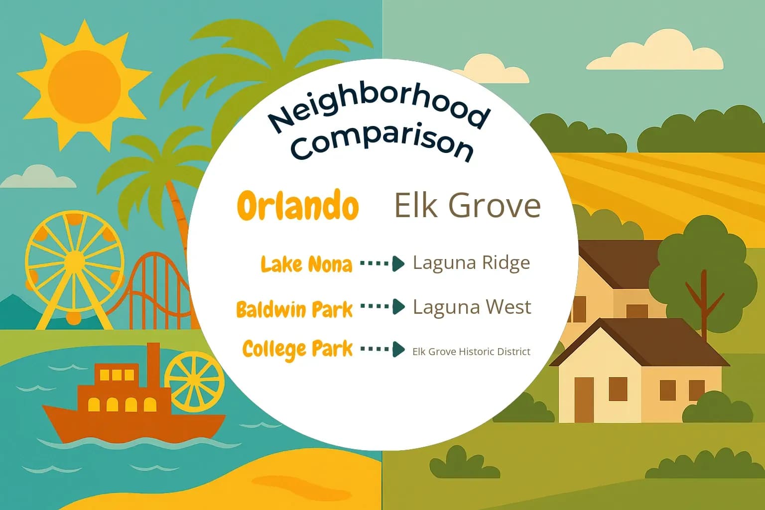 Orlando vs Elk Grove Neighborhood Comparison