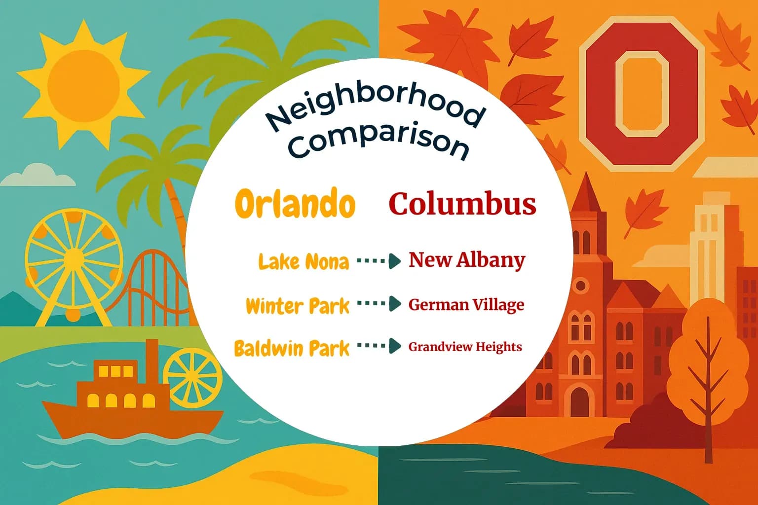 Orlando vs Columbus Neighborhood Comparison
