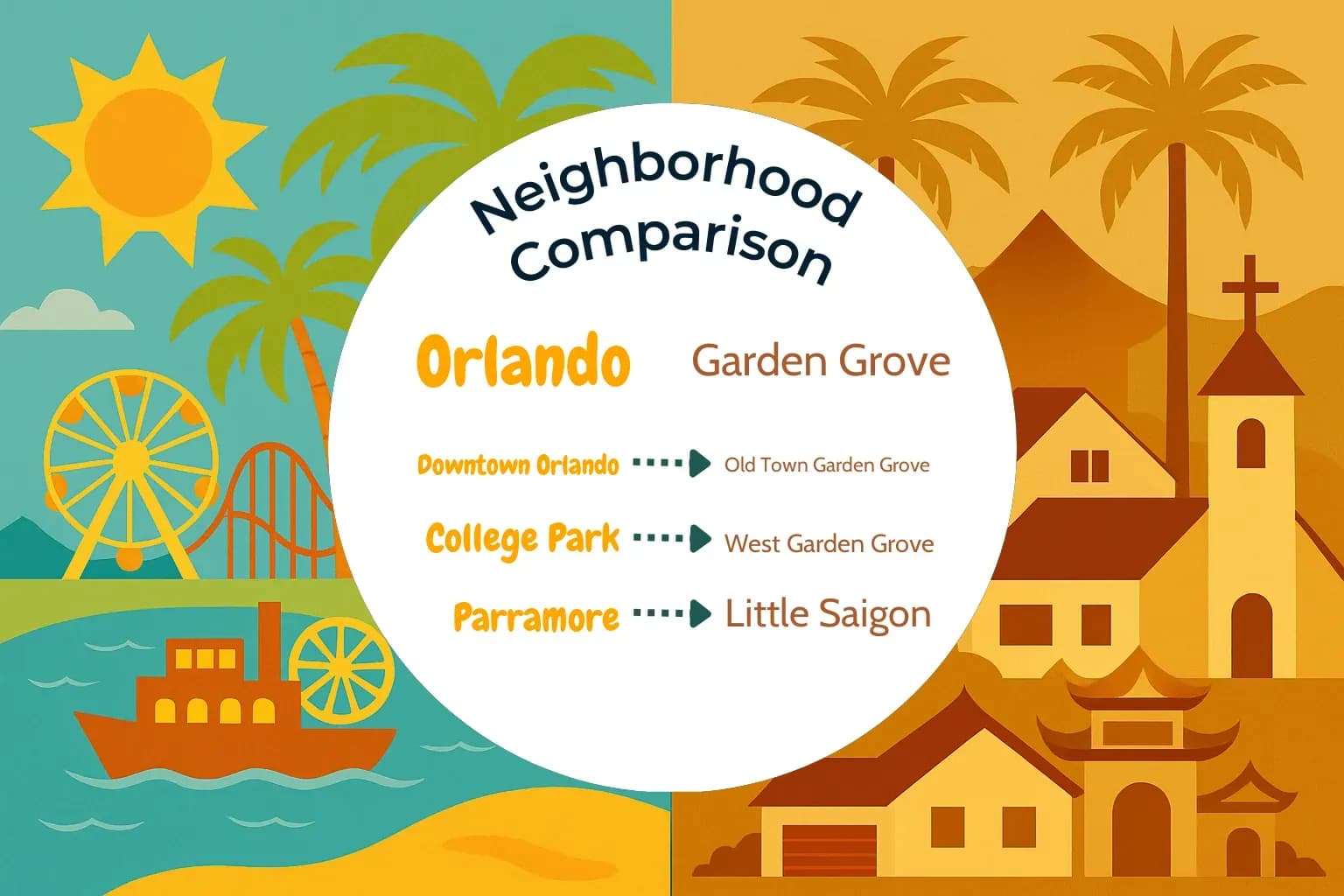 Orlando vs Garden Grove Neighborhood Comparison