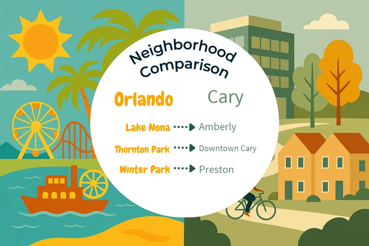 Orlando vs Cary Neighborhood Comparison