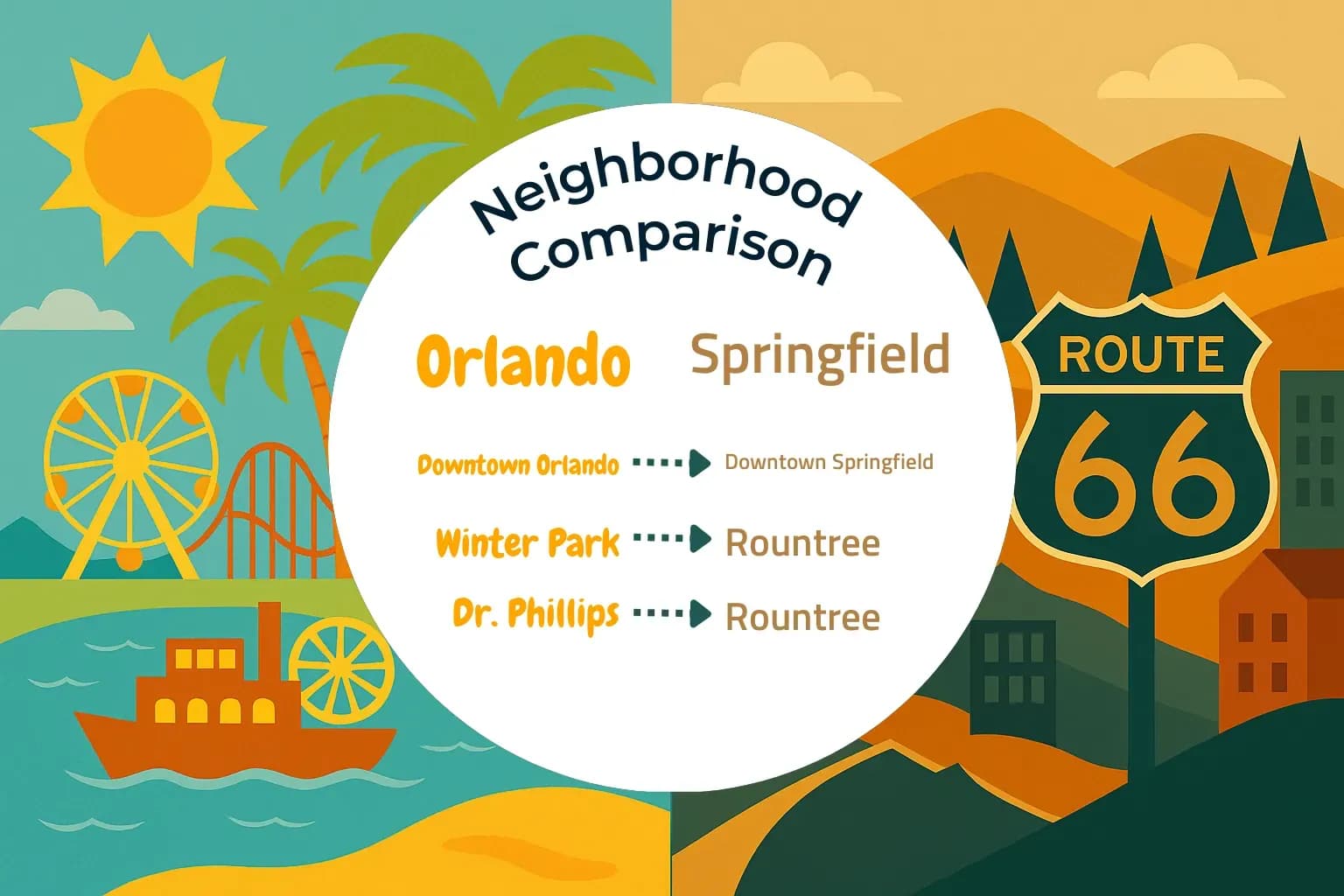 Orlando vs Springfield Neighborhood Comparison