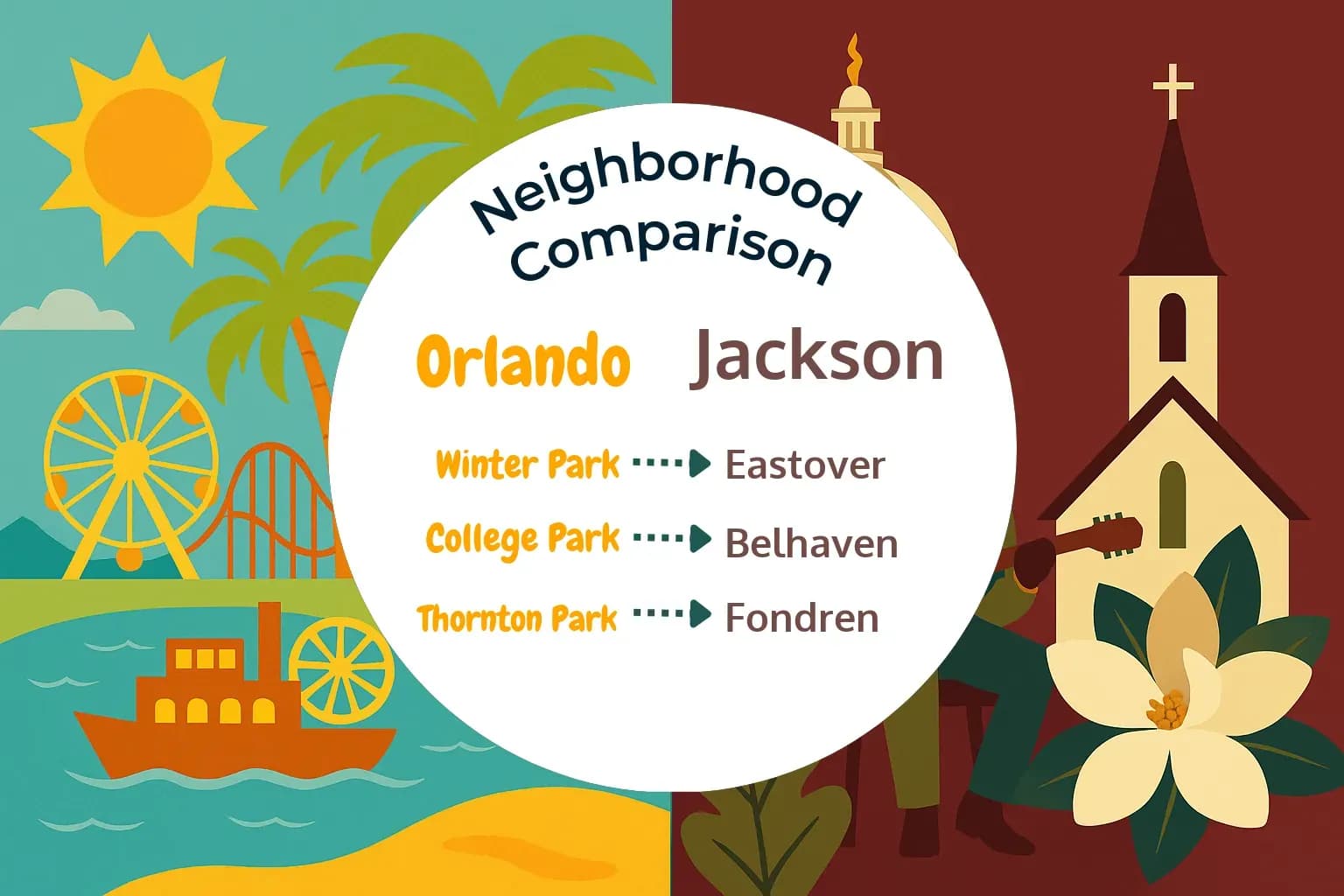 Orlando vs Jackson Neighborhood Comparison